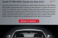Foto 1 A pedido del público, Audi lleva el TT RS a Estados Unidos. foto 1