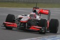 Foto 1 Button contento con los avances del MP4-25 foto 1