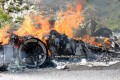Foto 1 Ferrari 458 Italia destruido por las llamas foto 1