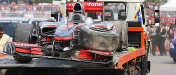 Aclarada la causa del accidente de Hamilton en Montmeló Aclarada la causa del accidente de Hamilton en Montmeló
