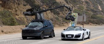 Audi R8 Spider avistado en la filmación de Iron Man 2.