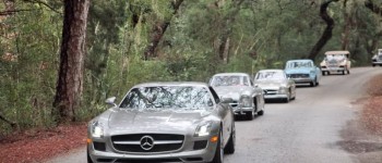 El Mercedes SLS AMG se encuentra con sus predecesores.