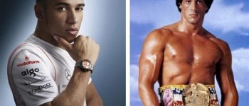 Hamilton encarnó el papel de Rocky Balboa en Mónaco Hamilton encarnó el papel de Rocky Balboa en Mónaco