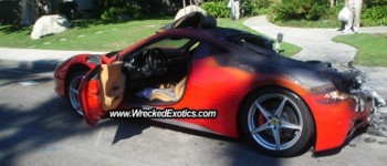 Otra Ferrari 458 Italia que termina mal. Otra Ferrari 458 Italia que termina mal.