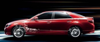 Toyota presenta el Mark X antes de su debut en Tokio. Toyota presenta el Mark X antes de su debut en Tokio.