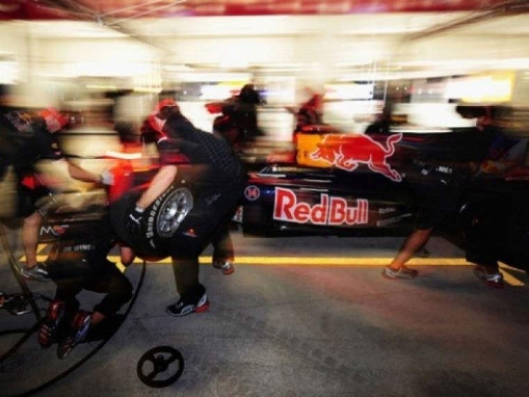 Foto: Red Bull: cambio de ruedas en 1,8 segundos