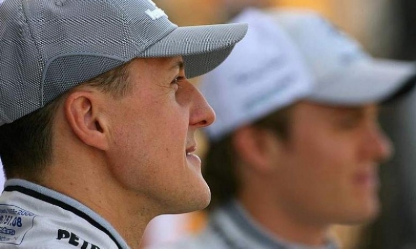 Foto: Schumacher se alegra por la victoria de Ferrari