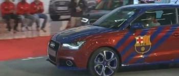 Messi y todo el Barça disfrutan de sus nuevos Audi