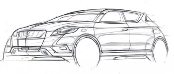 Suzuki S-Cross bocetado antes de su debut en París