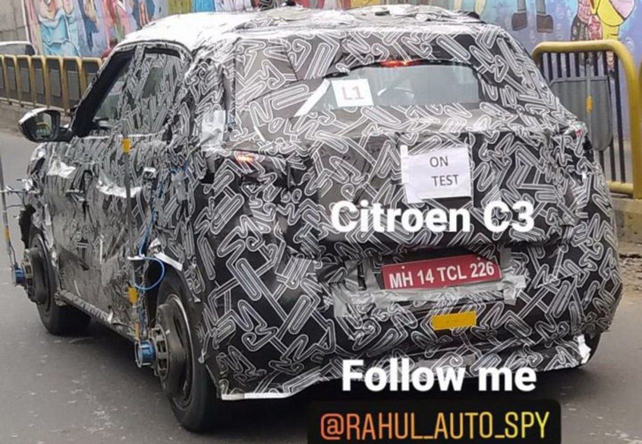 Citroën C3 2021 - foto espía posterior